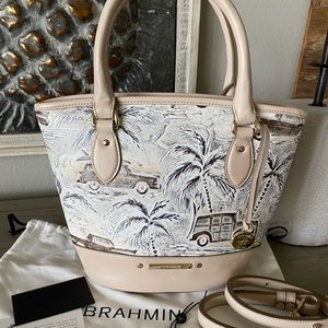 Brahmin Small Ivory Copa Cabana leather purse